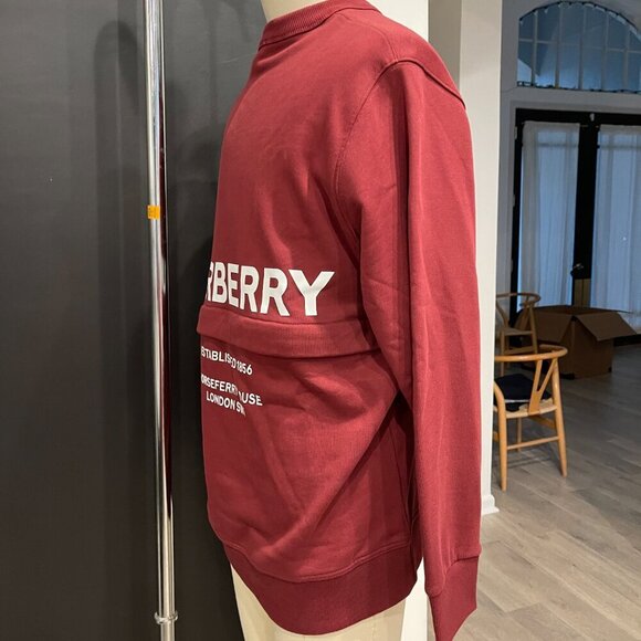 Burberry Acklow Men's Print Red Jersey Sweatshirt, all sizes, 100% Cotton - Picture 8 of 16